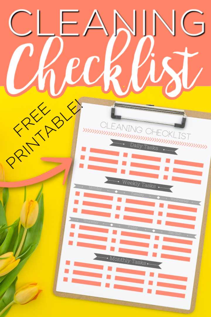 professional house cleaning checklist printable