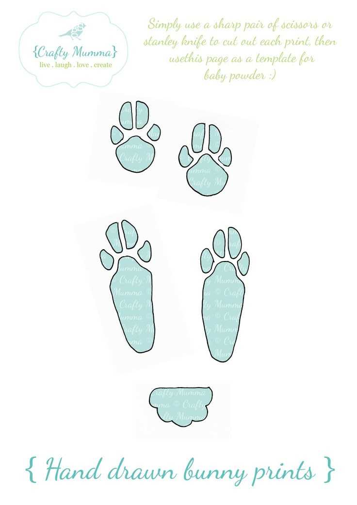 rabbit paw prints printable rabbit paw prints printable