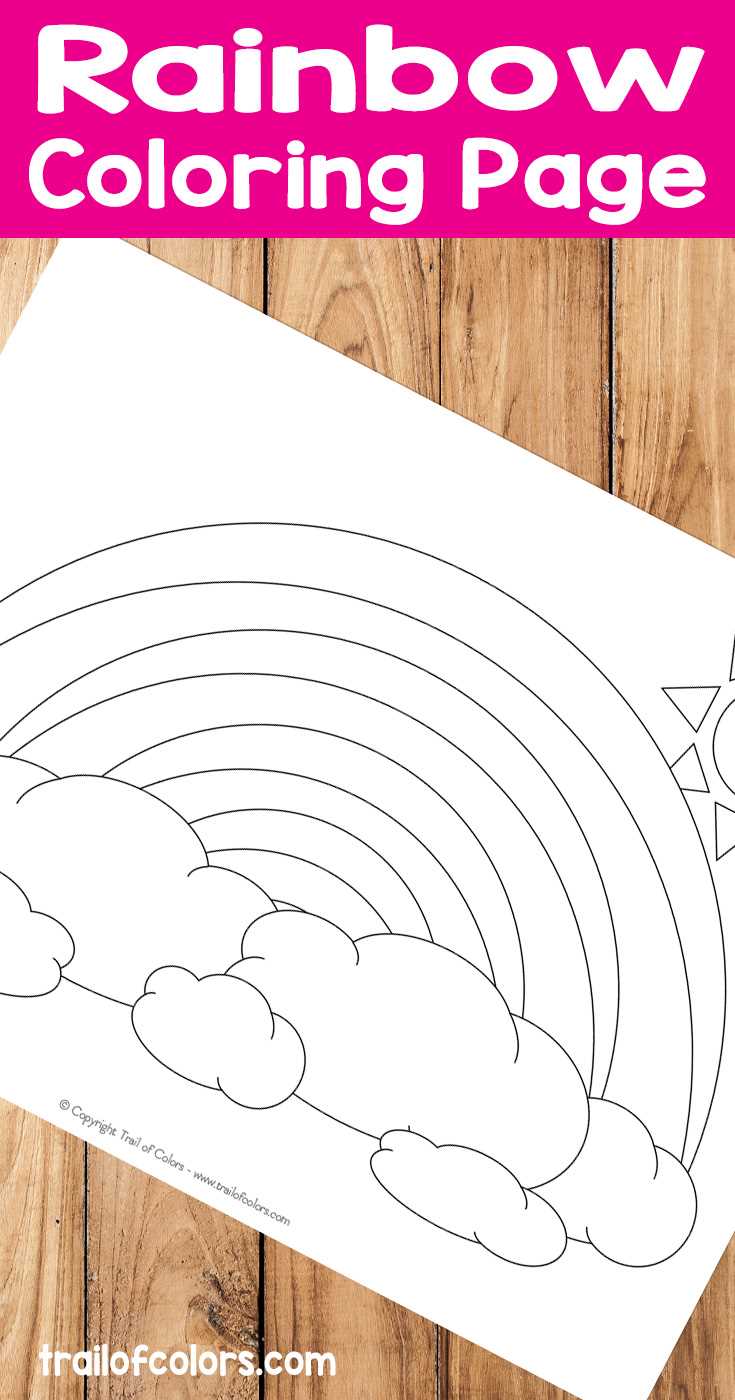 rainbow coloring pages printable rainbow coloring pages printable
