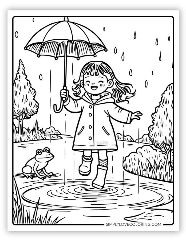 rainy day printable coloring pages