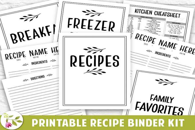 recipe binder printables recipe binder printables