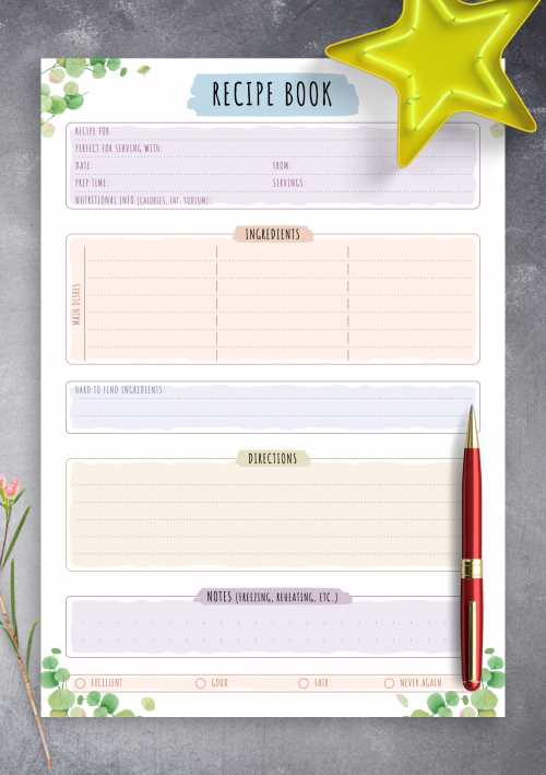 recipe binder printables recipe binder printables