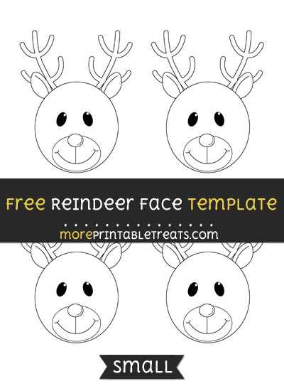 reindeer face template printable reindeer face template printable
