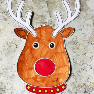reindeer printable template reindeer printable template