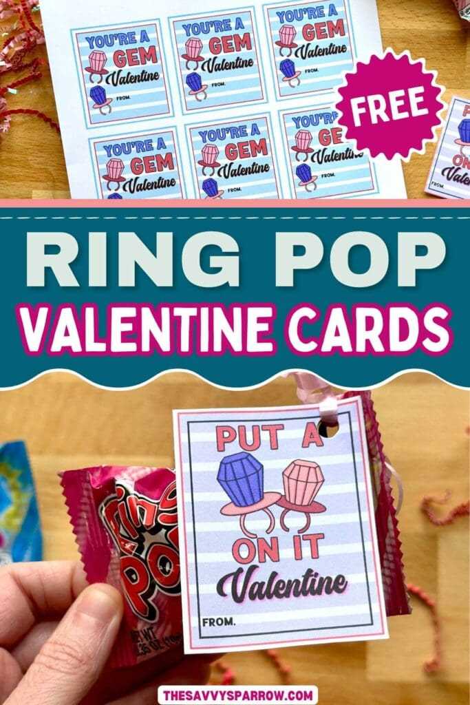 ring pop valentines printable ring pop valentines printable