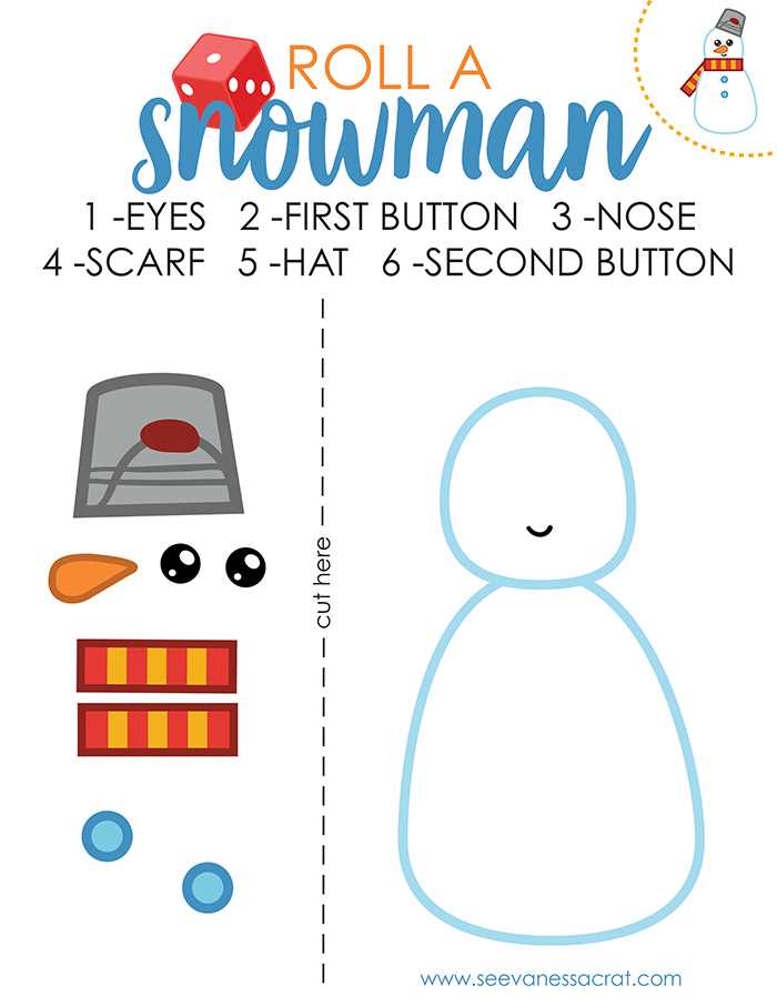 roll a snowman free printable roll a snowman free printable
