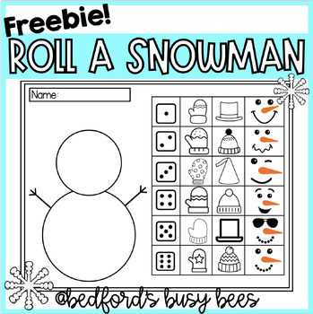 roll a snowman free printable roll a snowman free printable