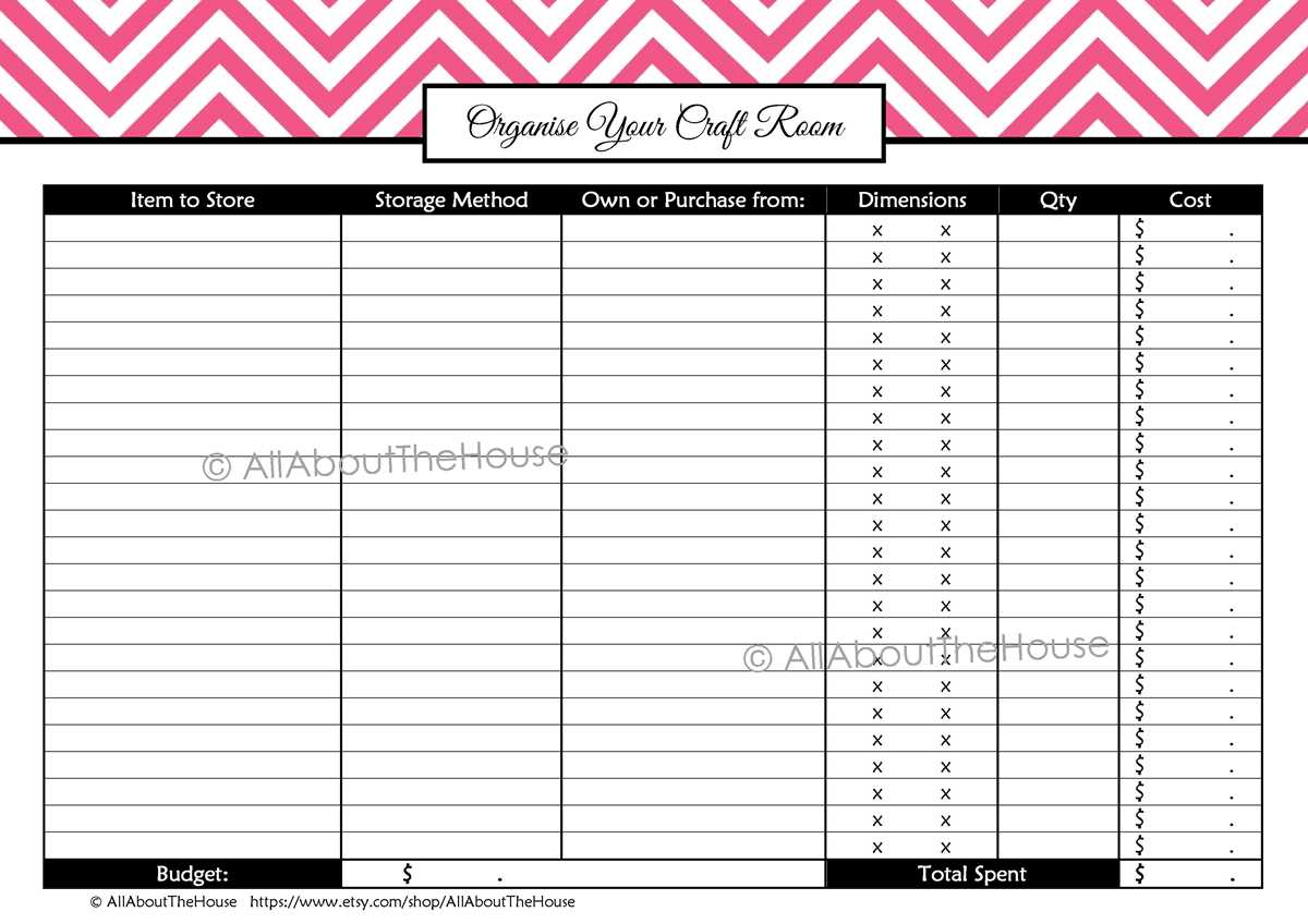 room project planner printable room project planner printable