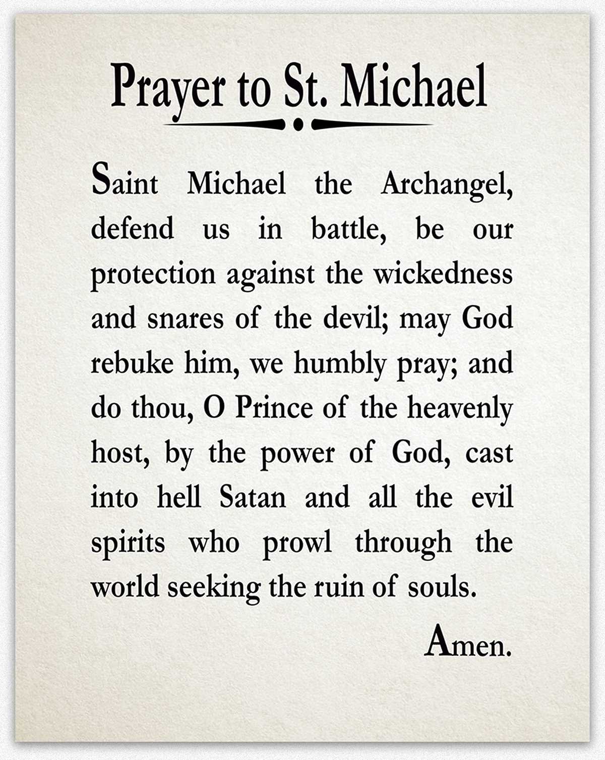 saint michael the archangel prayer printable saint michael the archangel prayer printable