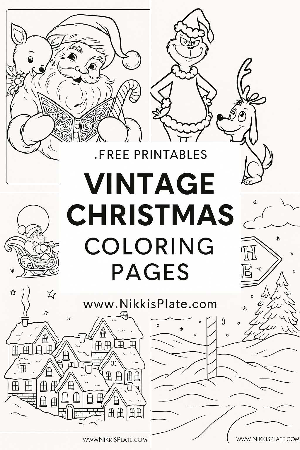 santa claus coloring pages printable free