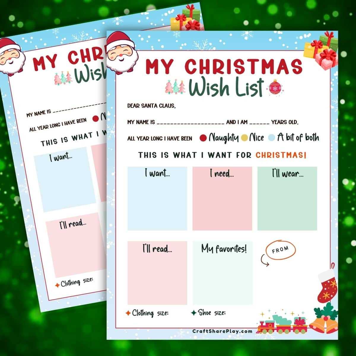 santa list free printable santa list free printable