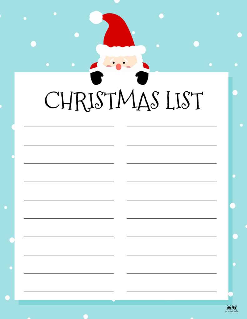 santa list printable santa list printable