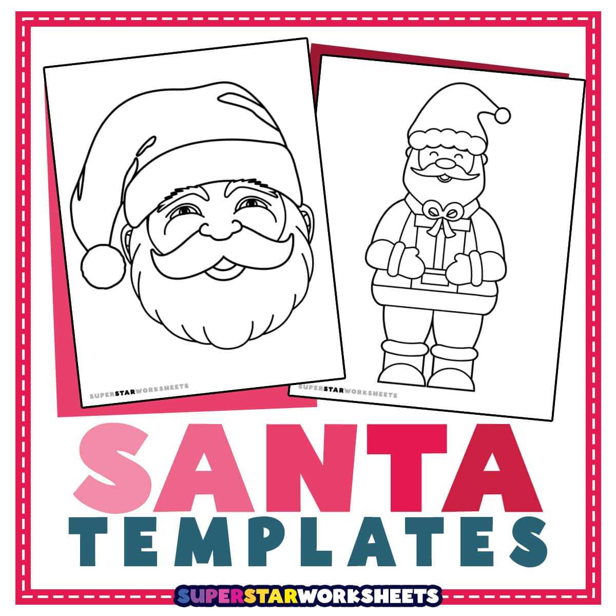 santa outlines printable santa outlines printable