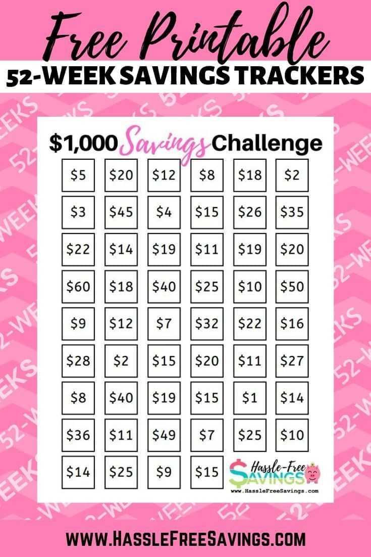 saving challenge free printable saving challenge free printable