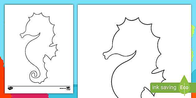 seahorse outline printable seahorse outline printable
