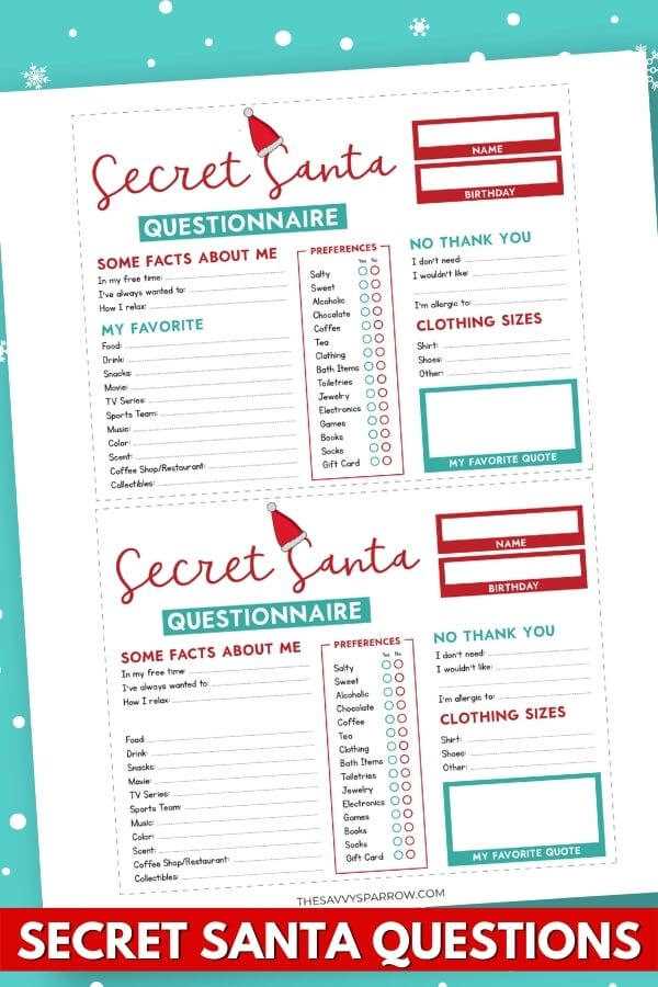 secret santa forms free printable secret santa forms free printable