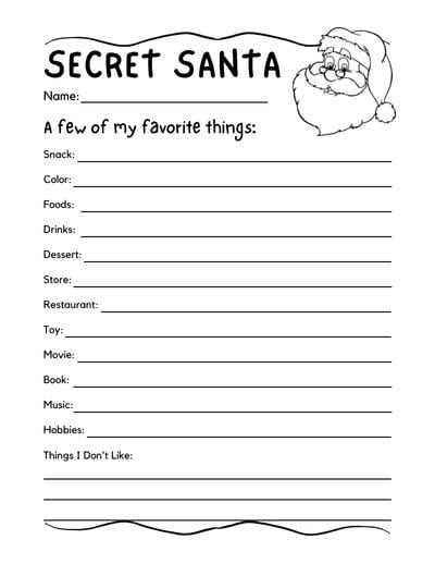 secret santa sign up sheet printable secret santa sign up sheet printable
