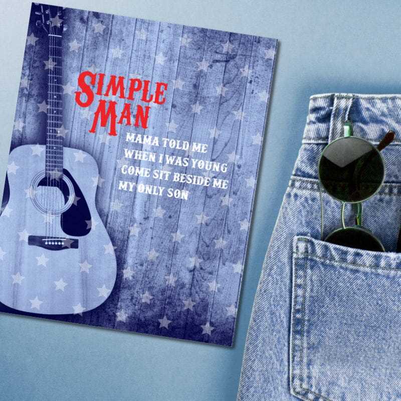 simple man lyrics printable simple man lyrics printable