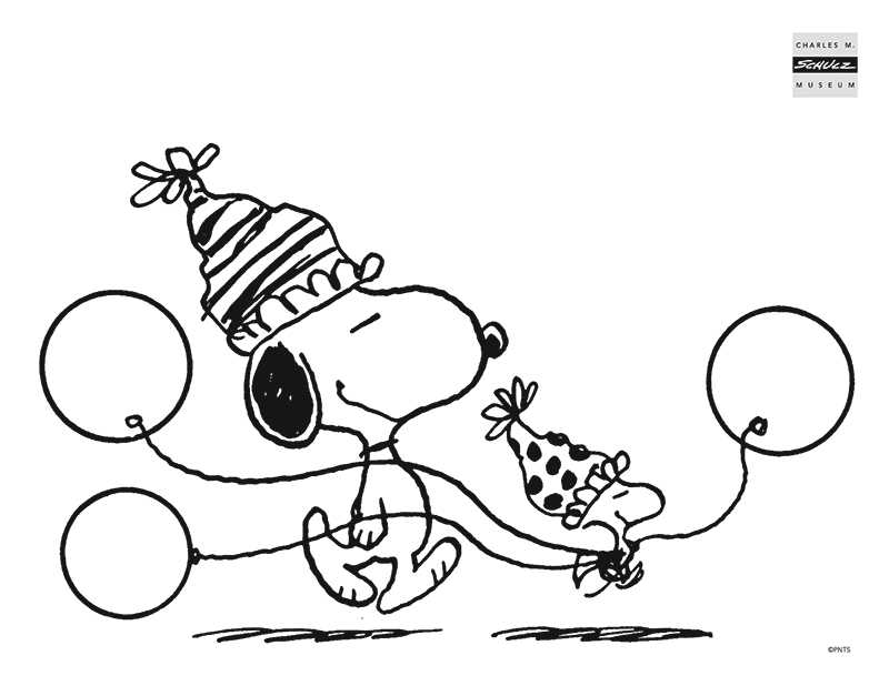 snoopy coloring pages printable
