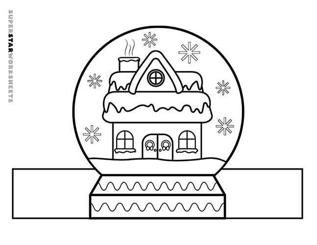 snow globe printable template snow globe printable template
