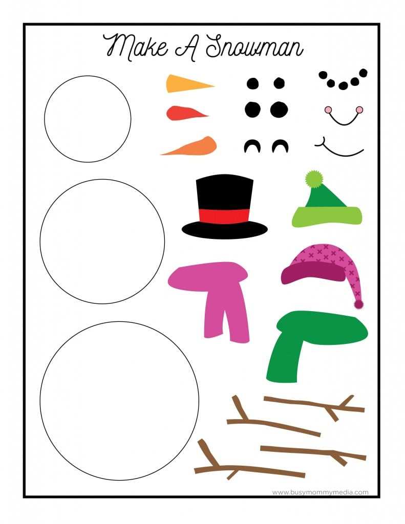 snowman parts printable