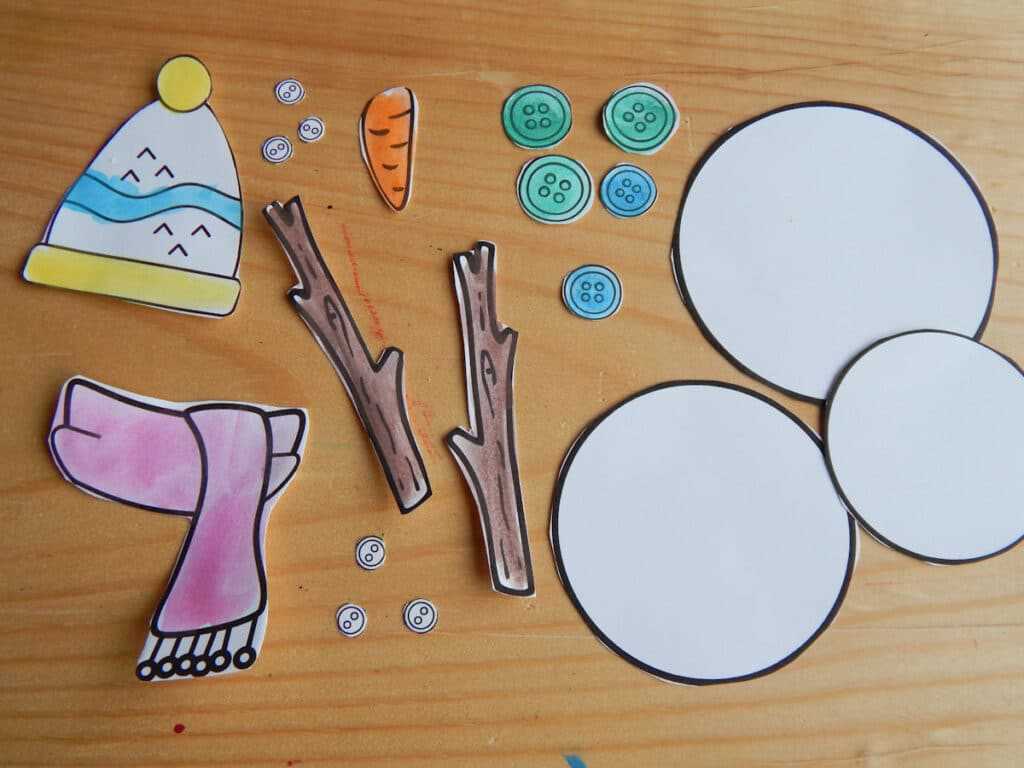 snowman parts printable