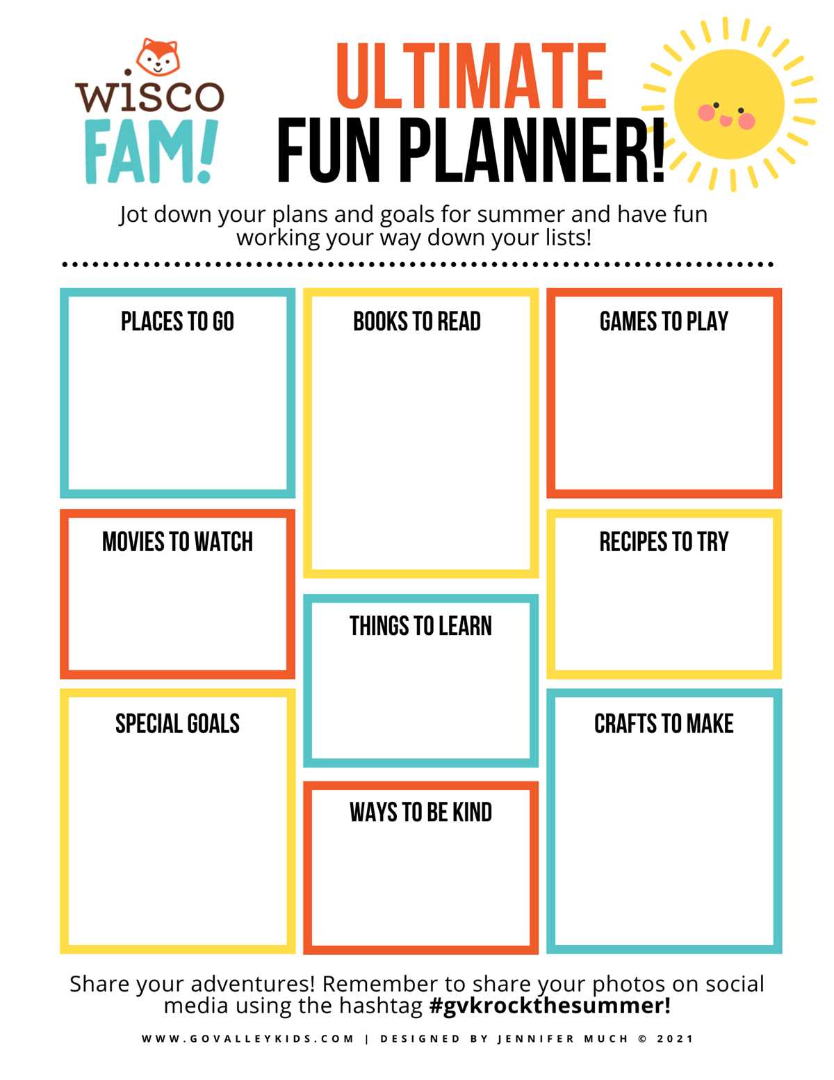summer planner printable summer planner printable