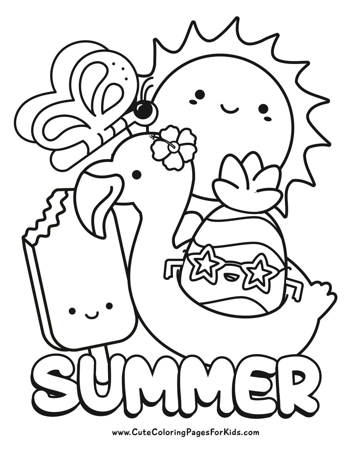 summer printable color pages