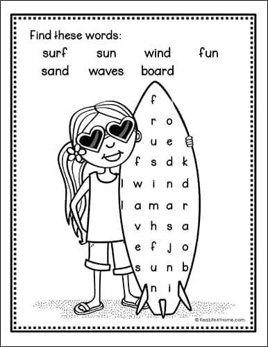 summer word find printable summer word find printable