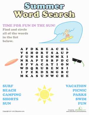 summer word search printable free summer word search printable free