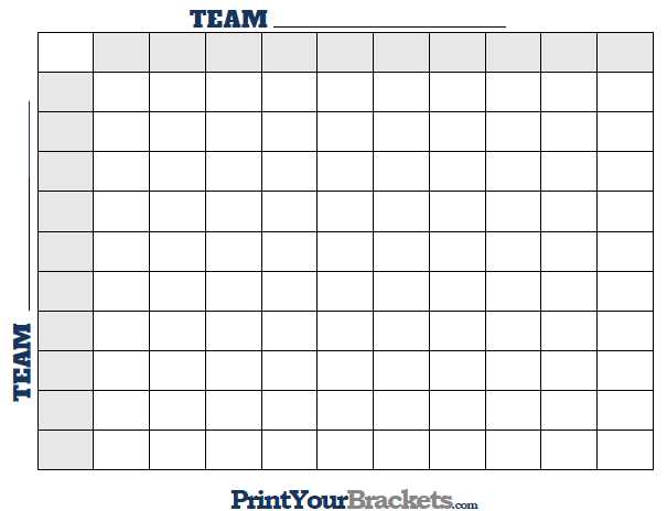 super bowl squares template printable