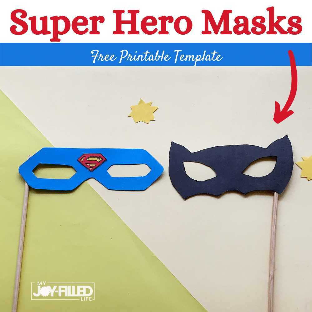superhero printable masks