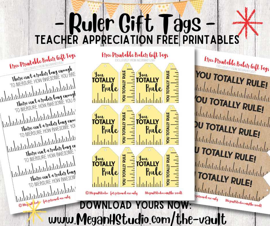 teacher appreciation free printable tags