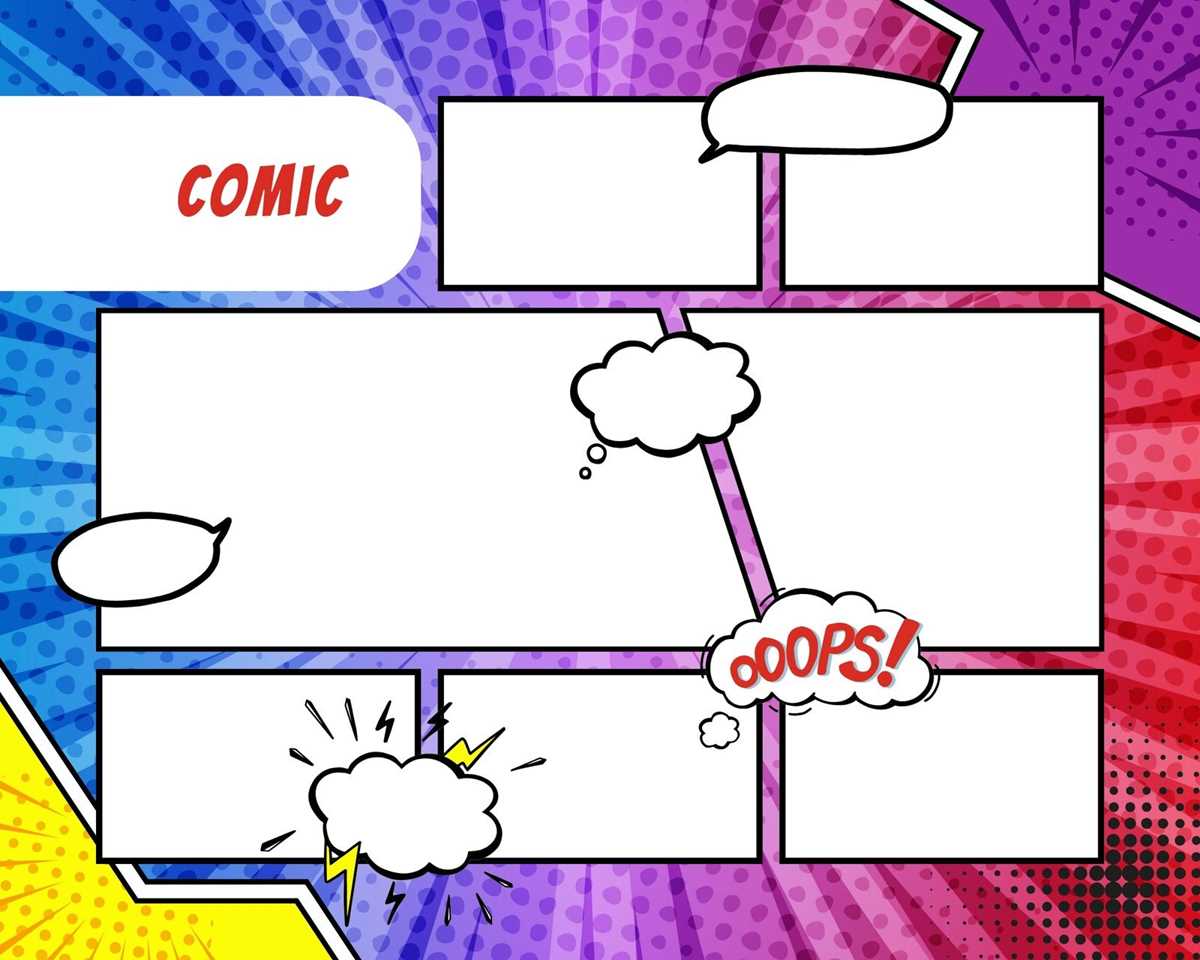 template for comic strip free printable