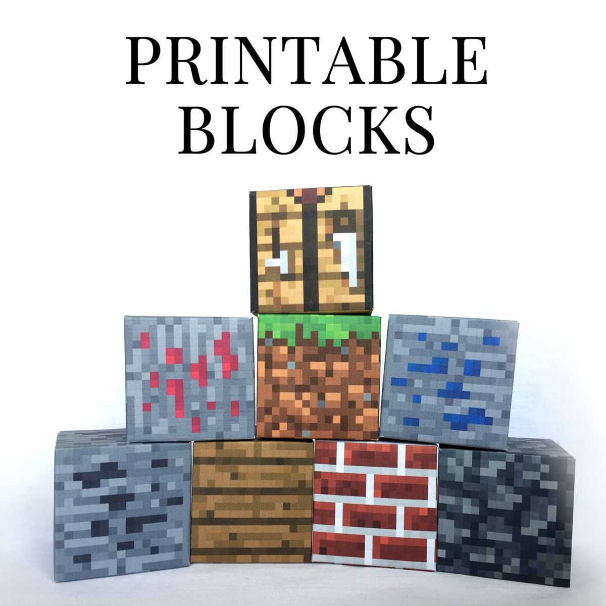 template printable minecraft papercraft blocks