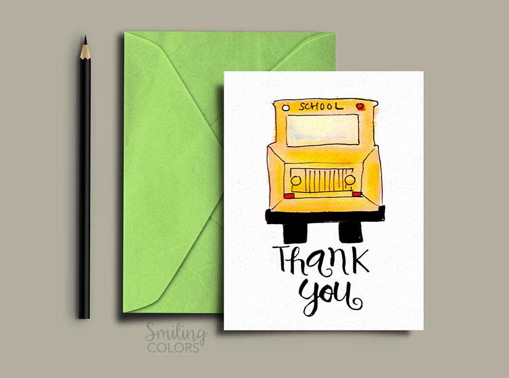 thank you bus driver printable