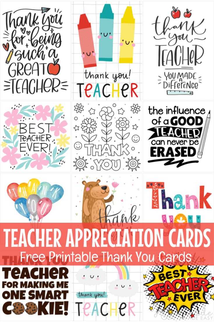 thank you card teacher printable thank you card teacher printable