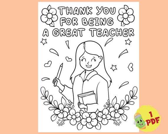 thank you coloring page printable
