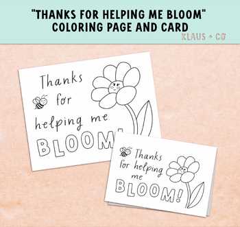 thanks for helping me bloom free printable thanks for helping me bloom free printable