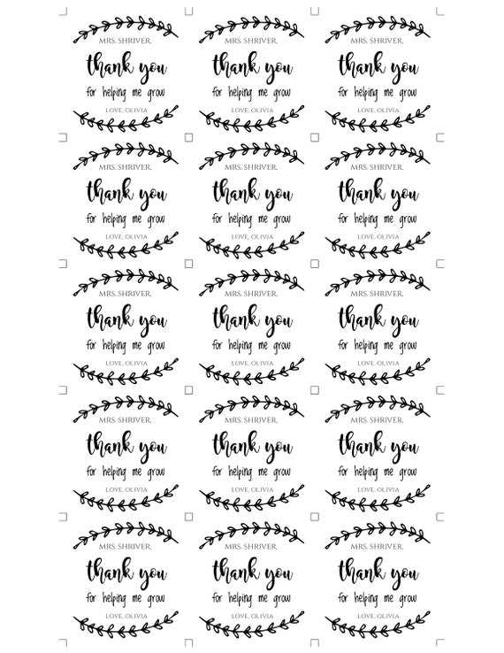 thanks for helping me grow printable thanks for helping me grow printable