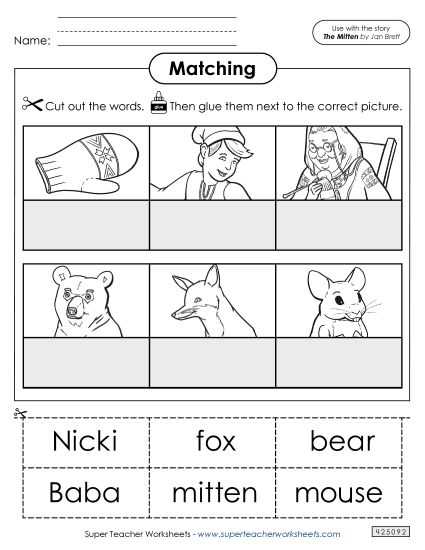 the mitten animals printable the mitten animals printable