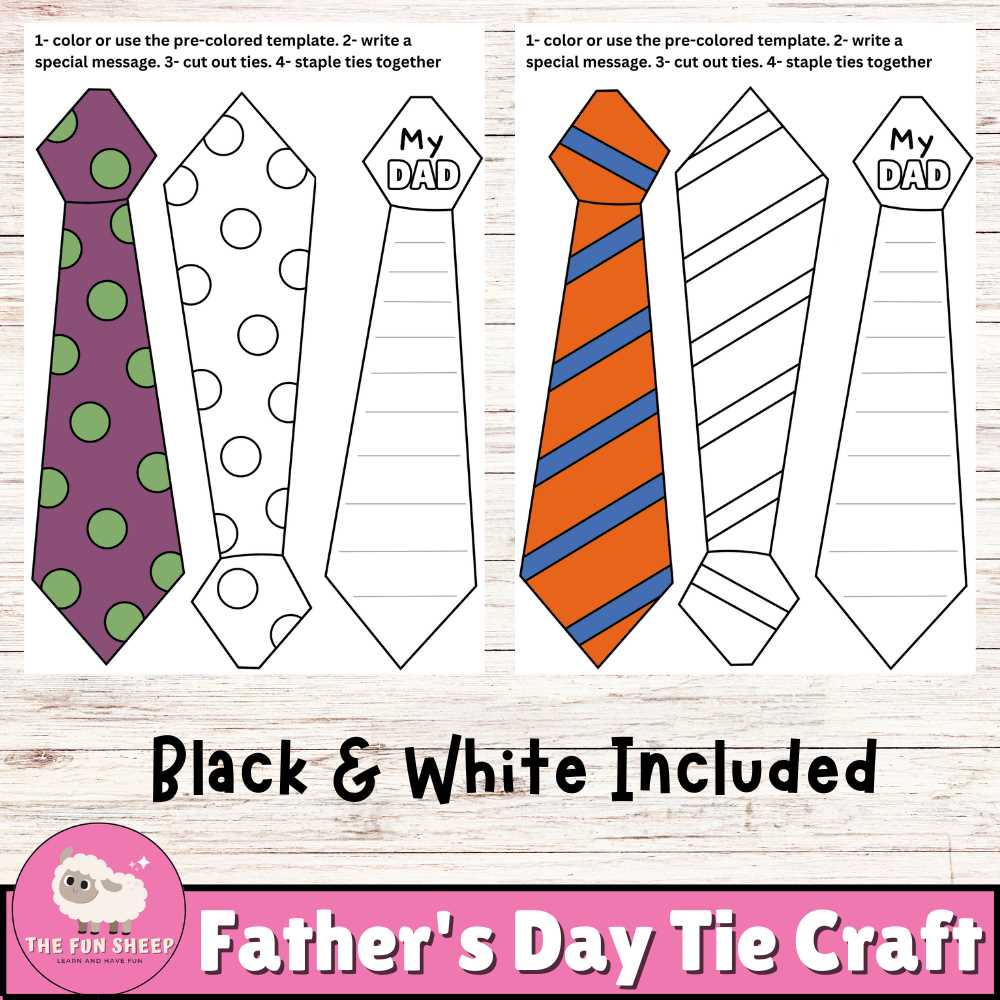 tie template printable