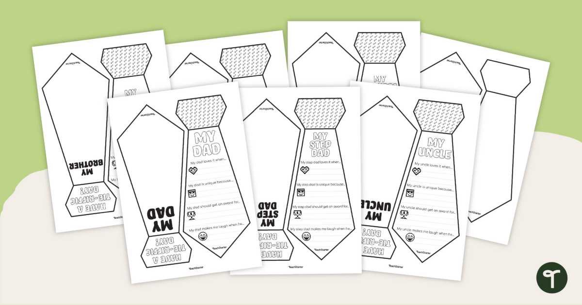 tie template printable