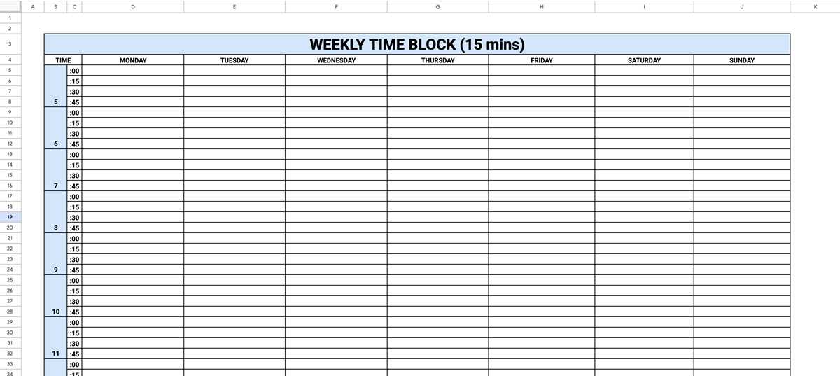time blocking template printable time blocking template printable