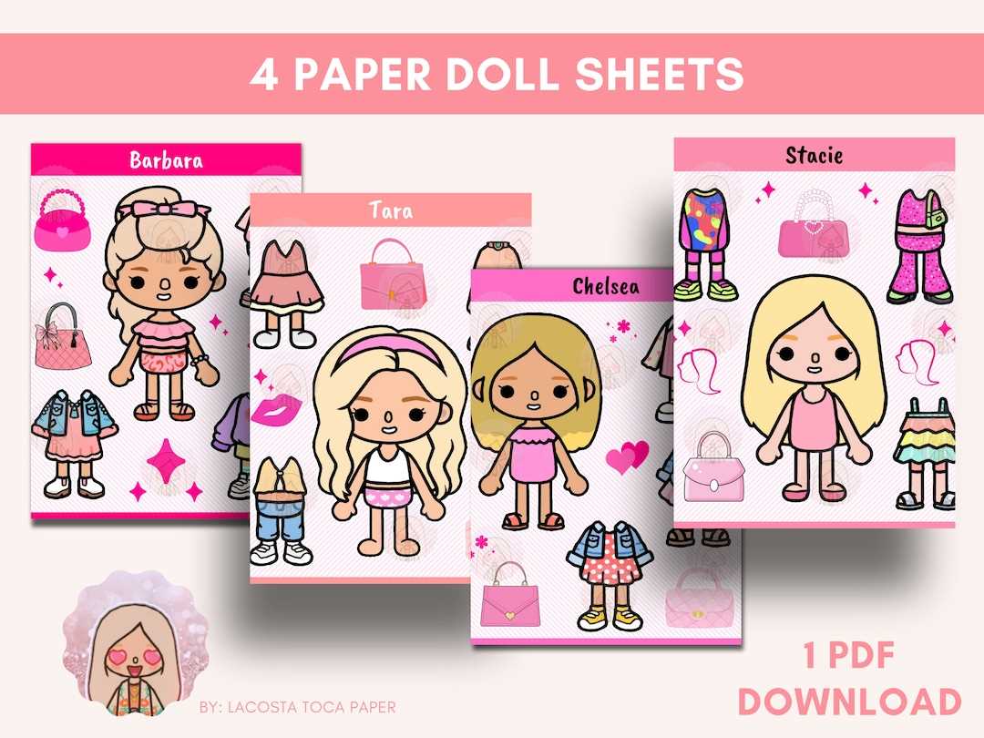 toca boca paper doll printable toca boca paper doll printable