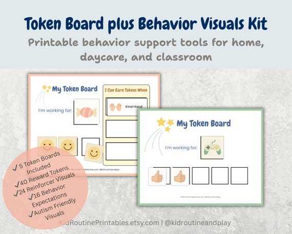 token board printables token board printables
