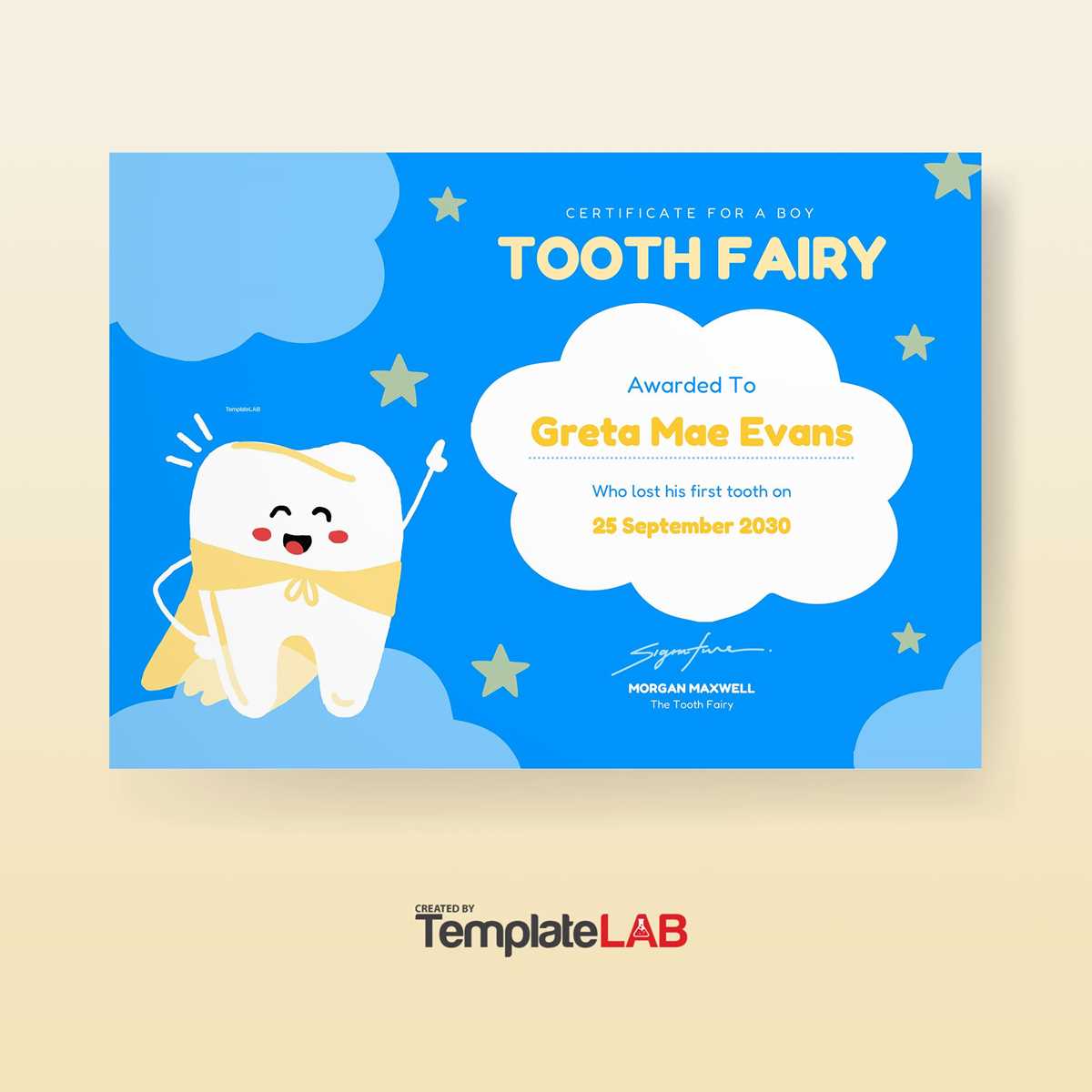 tooth fairy certificate printable