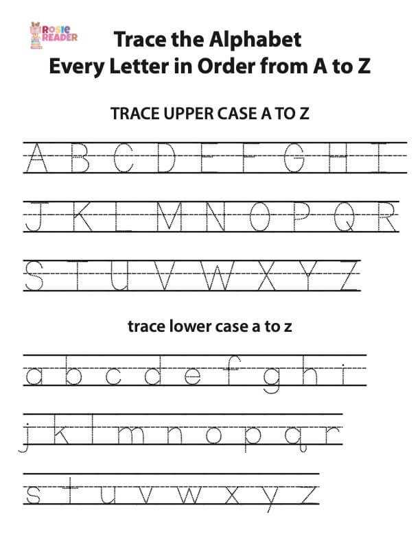tracing letters a z free printable tracing letters a z free printable