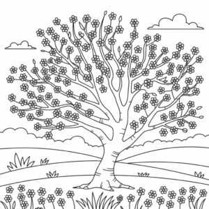 tree coloring pages free printable tree coloring pages free printable