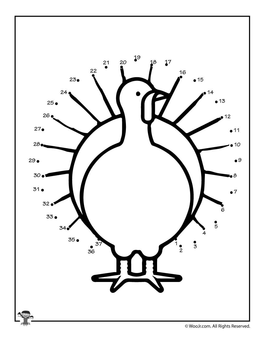 turkey dot to dot free printables